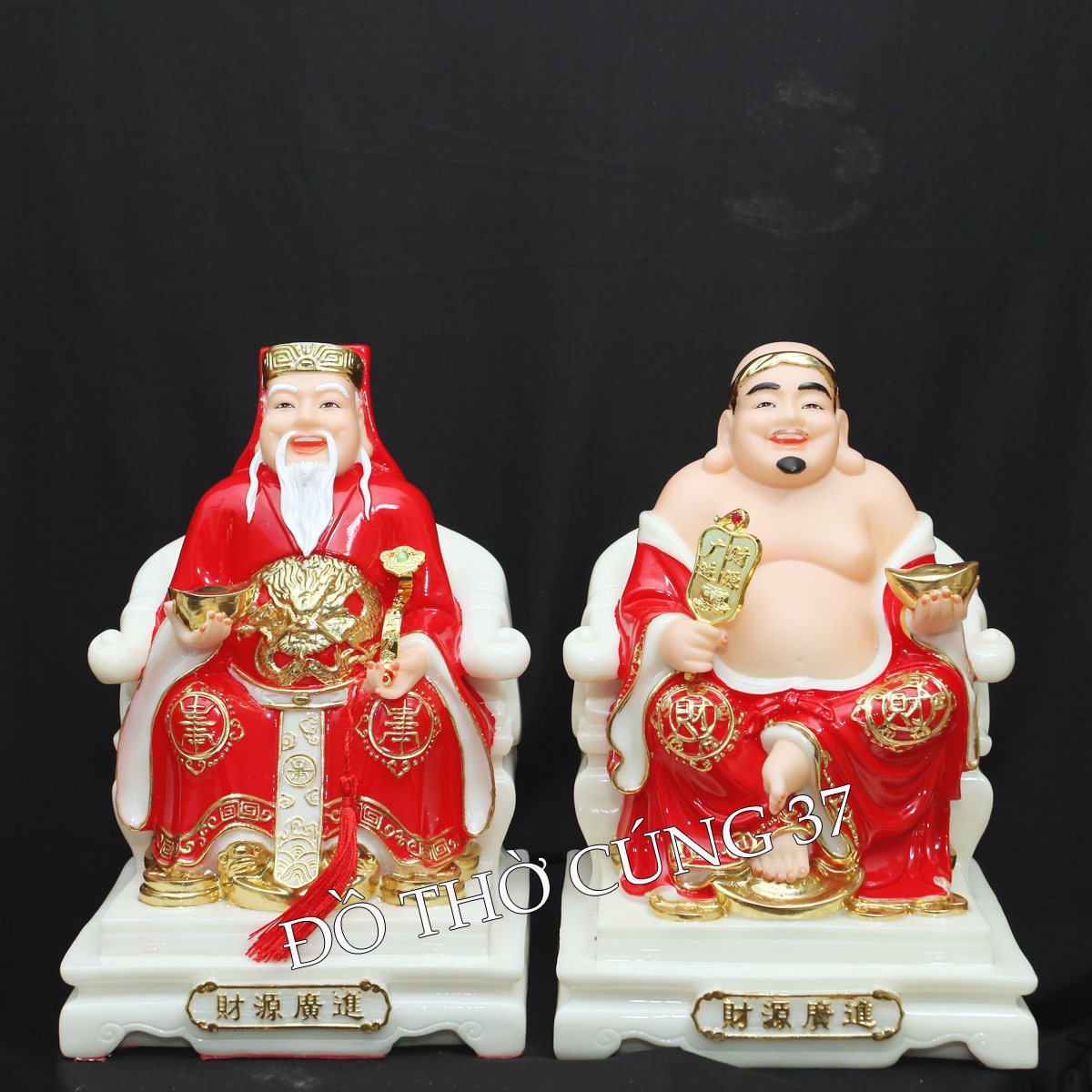 TƯỢNG THẦN TÀI THỔ ĐỊA MÀU ĐỎ - HÀNG NHẬP KHẨU