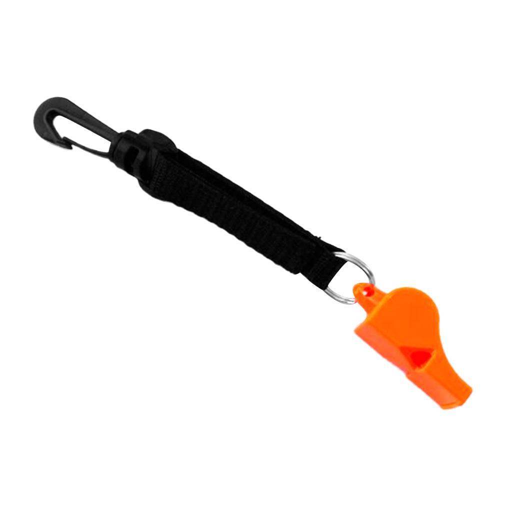3pcs Emergency Whistle Scuba Dive Safety Whistle with Hook & Loop + Swivel Clip Outdoor Hiking Survival Gear