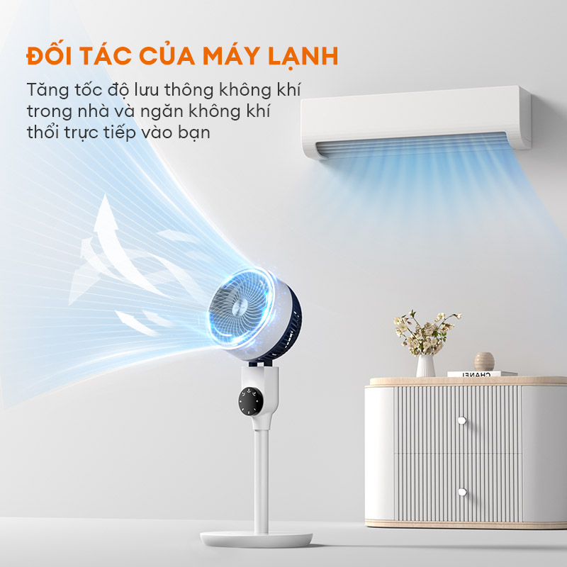 Quạt tuần hoàn không khí Gaabor GFD-N240A gió đối lưu độ ồn thấp - Hàng chính hãng