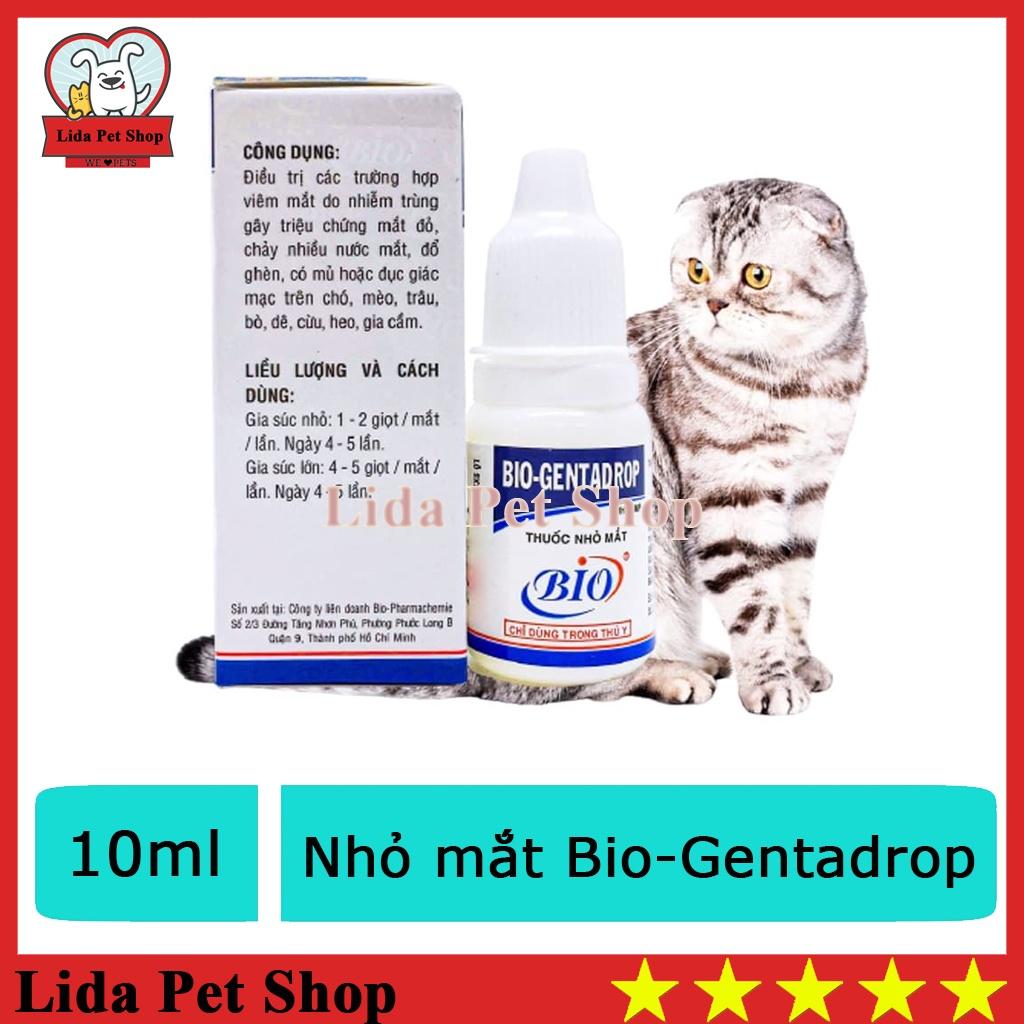 Nhỏ mắt cho chó mèo Bio Genta Drop 10ml chứng mắt đỏ, chảy nước mắt, đổ ghèn, đục giác mạc