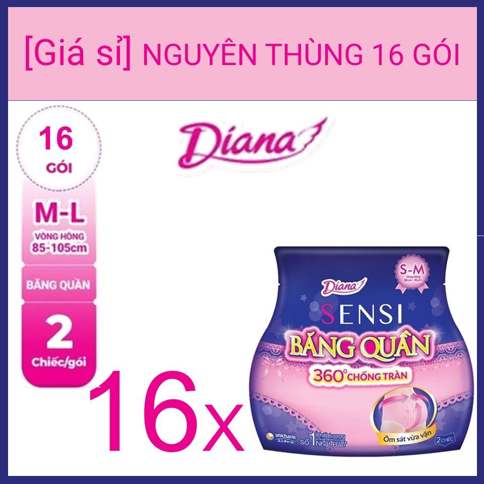 Nguyên thùng Băng vệ sinh Diana dạng quần Size M-L 2 chiếc/góiX16