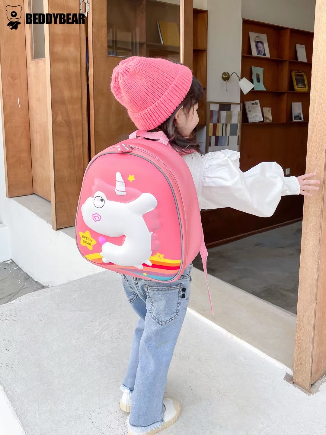 Balo Bé mẫu giáo Beddybear Phù hợp trẻ từ 02 tuổi Thương hiệu Beddy bear - Thiết kế kèm dây chống thất lạc mẫu mới - Sản phẩm bảo hành chính hãng 2 năm