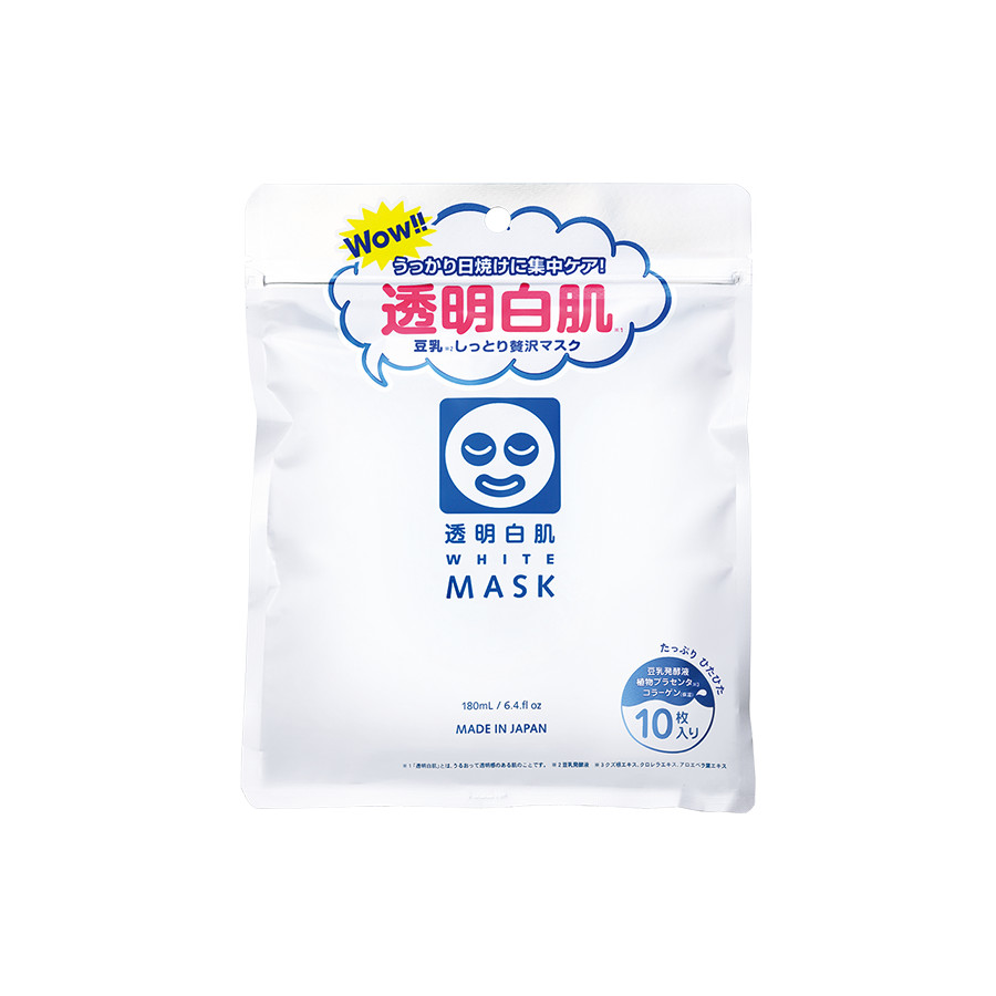 Mặt Nạ Dưỡng Trắng Transparent White Mask N (180 mL/10 miếng)