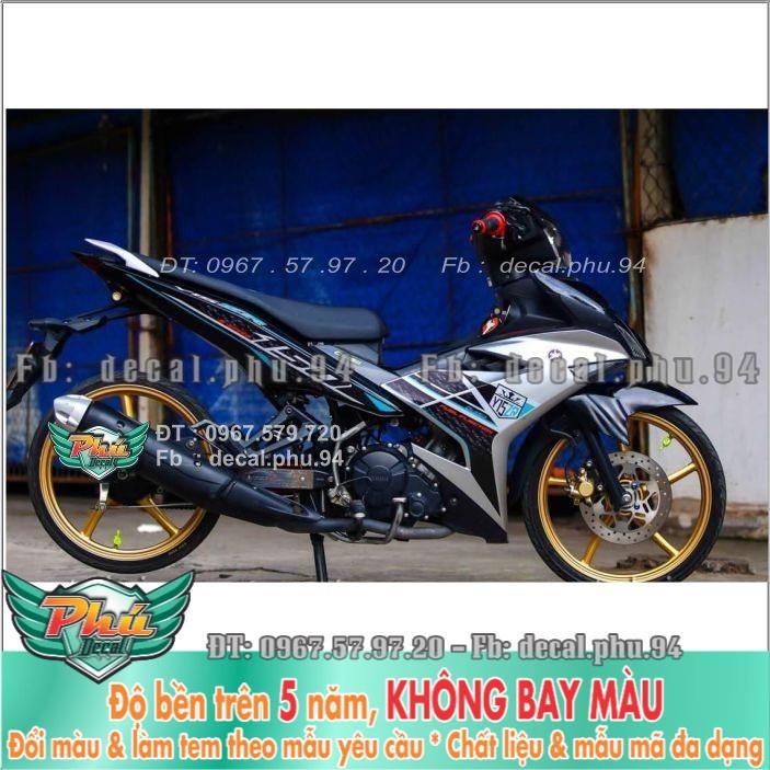 Tem rời Exciter 150 Y15ZR Bạc đen xanh  -1