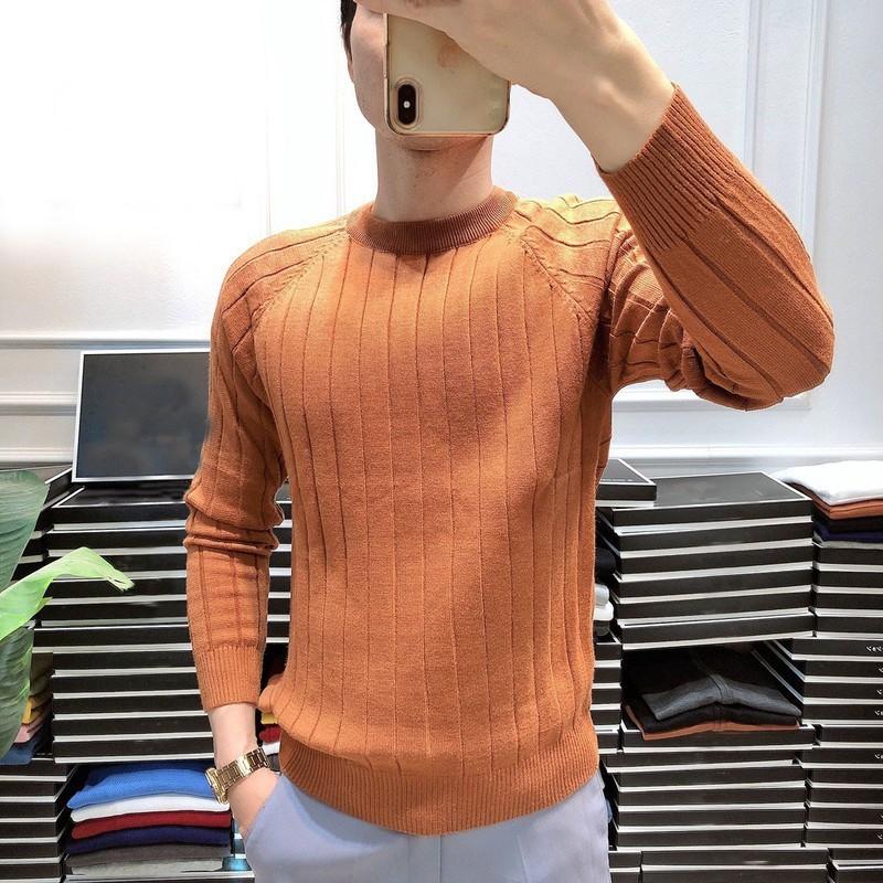 Áo Len Nam Cổ Tròn Mùa Đông - Vàng