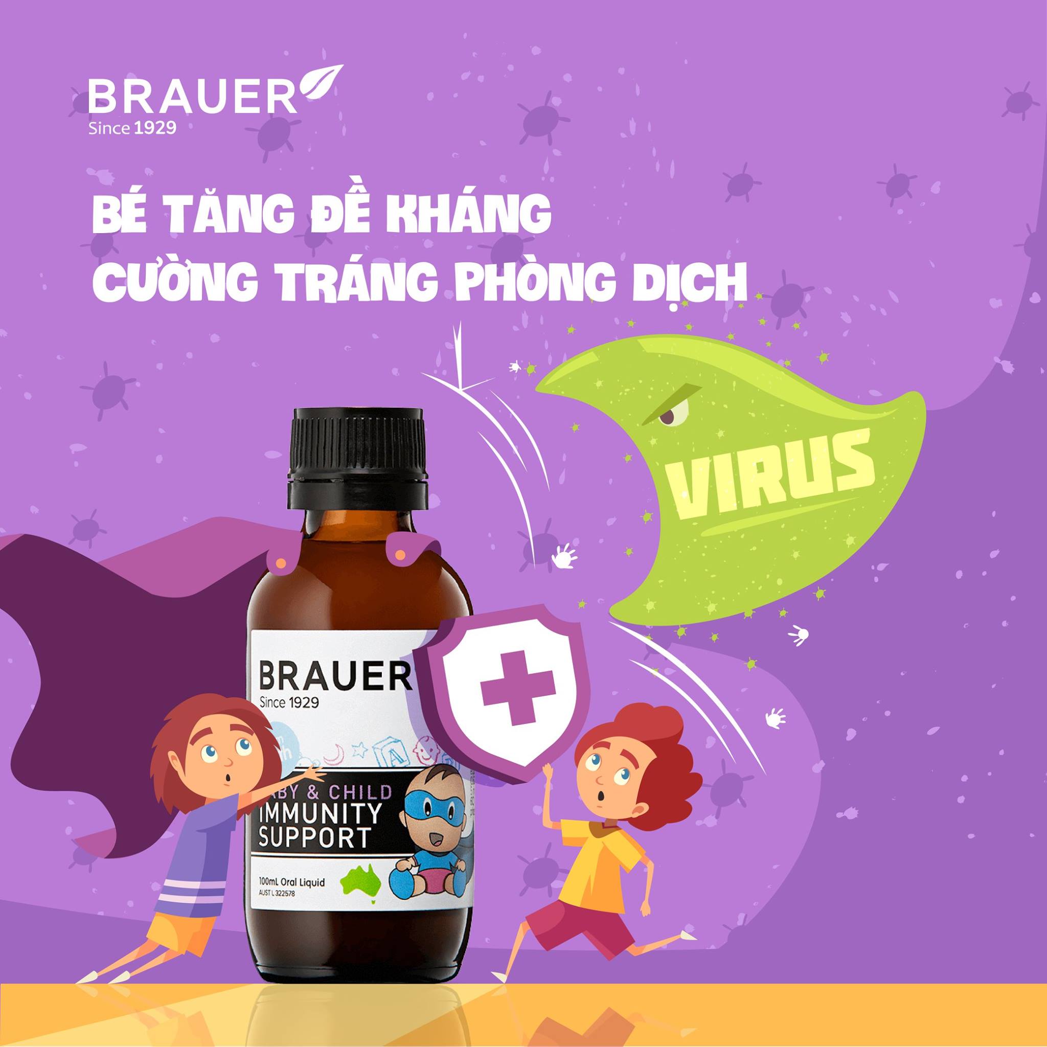 Siro Tăng Đề Kháng Brauer Immunity 100 Ml.