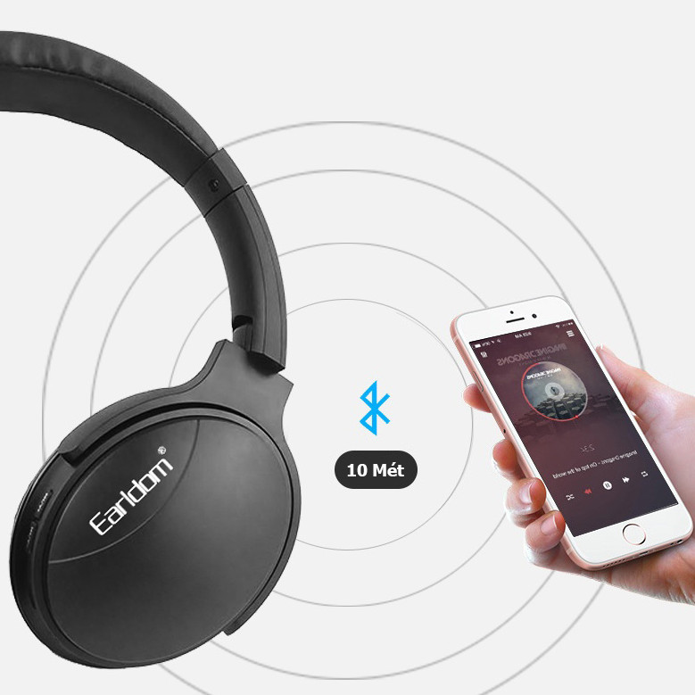 Tai Nghe Bluetooth Chụp Tai Earldom ET-BH23 - Hàng Chính Hãng (Màu Ngẫu Nhiên)