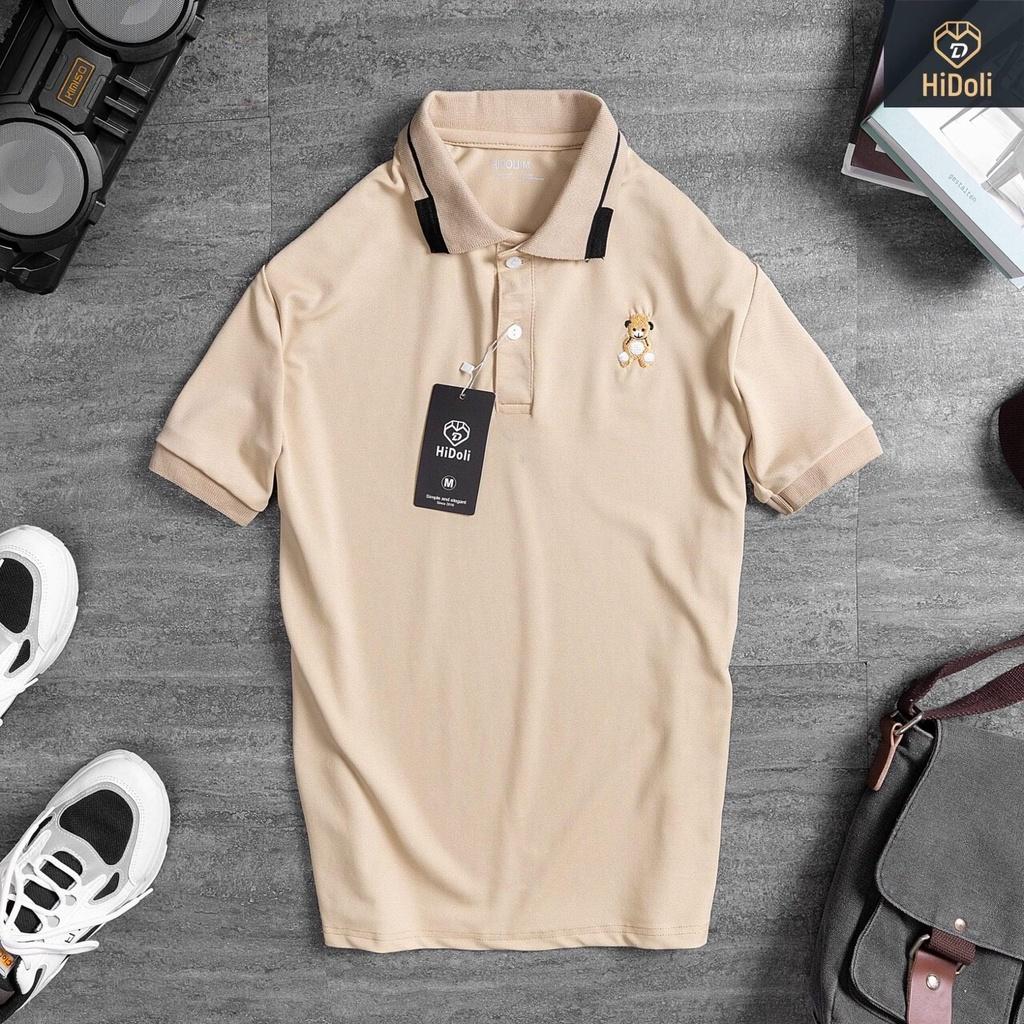 Áo thun nam polo thêu gấu basic cổ bẻ cao cấp vải POLY CÁ SẤU dày dặn thoáng mát trẻ trung năng động - SU 260