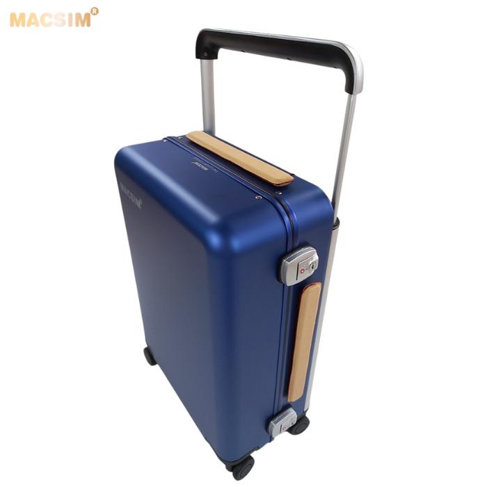 Vali hợp kim nhôm nguyên khối MS1403 Macsim cao cấp màu xanh Green, xanh Blue, màu đen,màu bạc