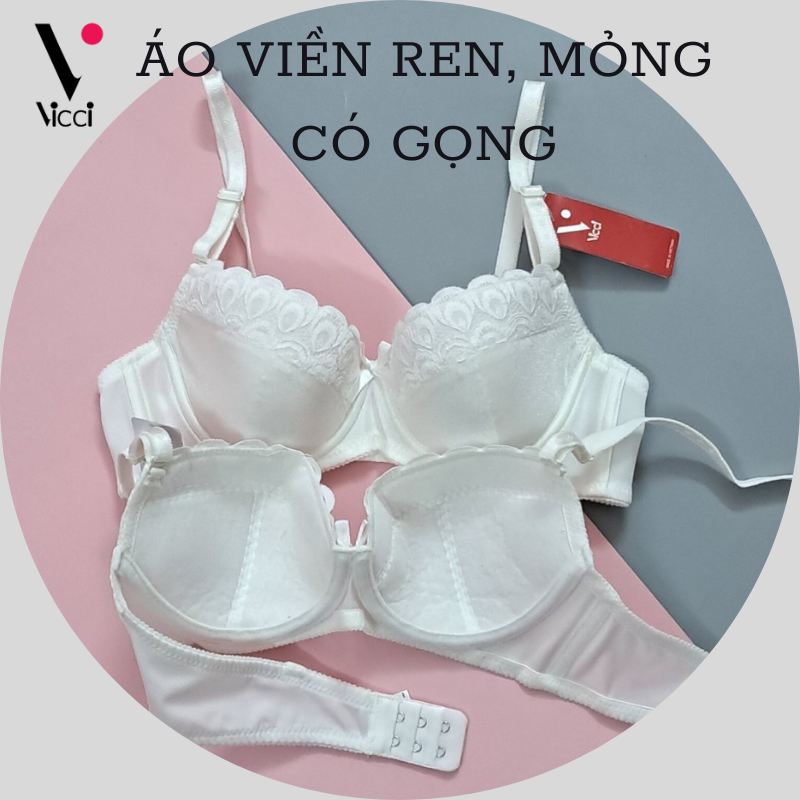 Hình ảnh Áo lót nữ nâng ngực mỏng, có gọng Vicci AV.05 cúp chéo phối viền ren, dây vai có thể tháo rời, mềm mại, thoáng mát tạo cảm giác dễ chịu, thoải mái tuyệt đối