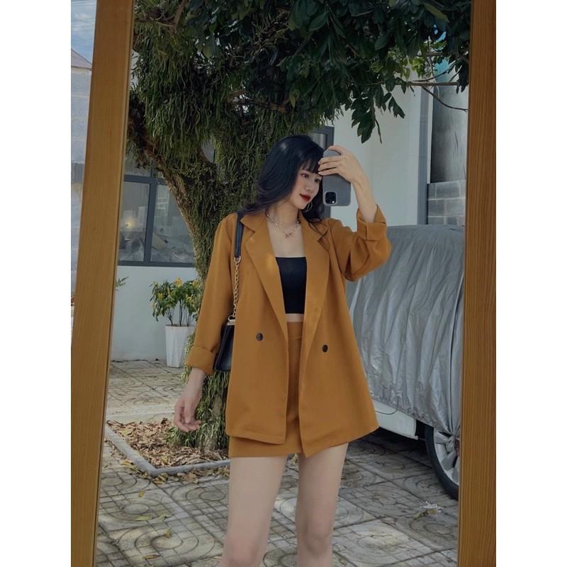 SET VEST 2 MÓN: KHOÁC VEST TÚI + CHÂN VÁY