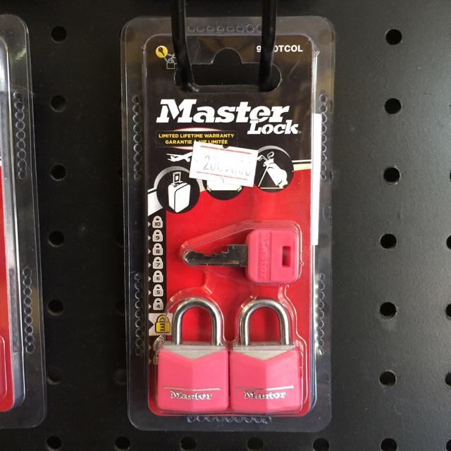 Bộ 2 ổ khóa vali Master Lock 9121 TCOL rộng 20mm dùng chung 2 chìa - khóa hành lý - MSOFT