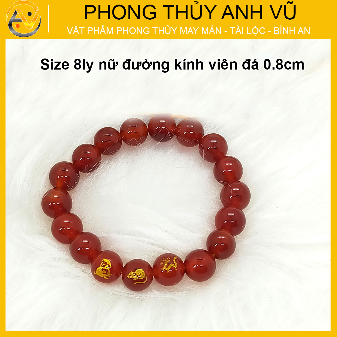 Vòng mã não đỏ tam hợp thân tý thìn đã khai quang - size 8 10 12ly - may mắn tài lộc - Vòng Tam Hợp Anh Vũ