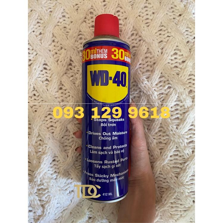 Chai xịt Bôi trơn WD-40 412ml Làm sạch Chống ẩm Chống rỉ sét Multi-Use Product