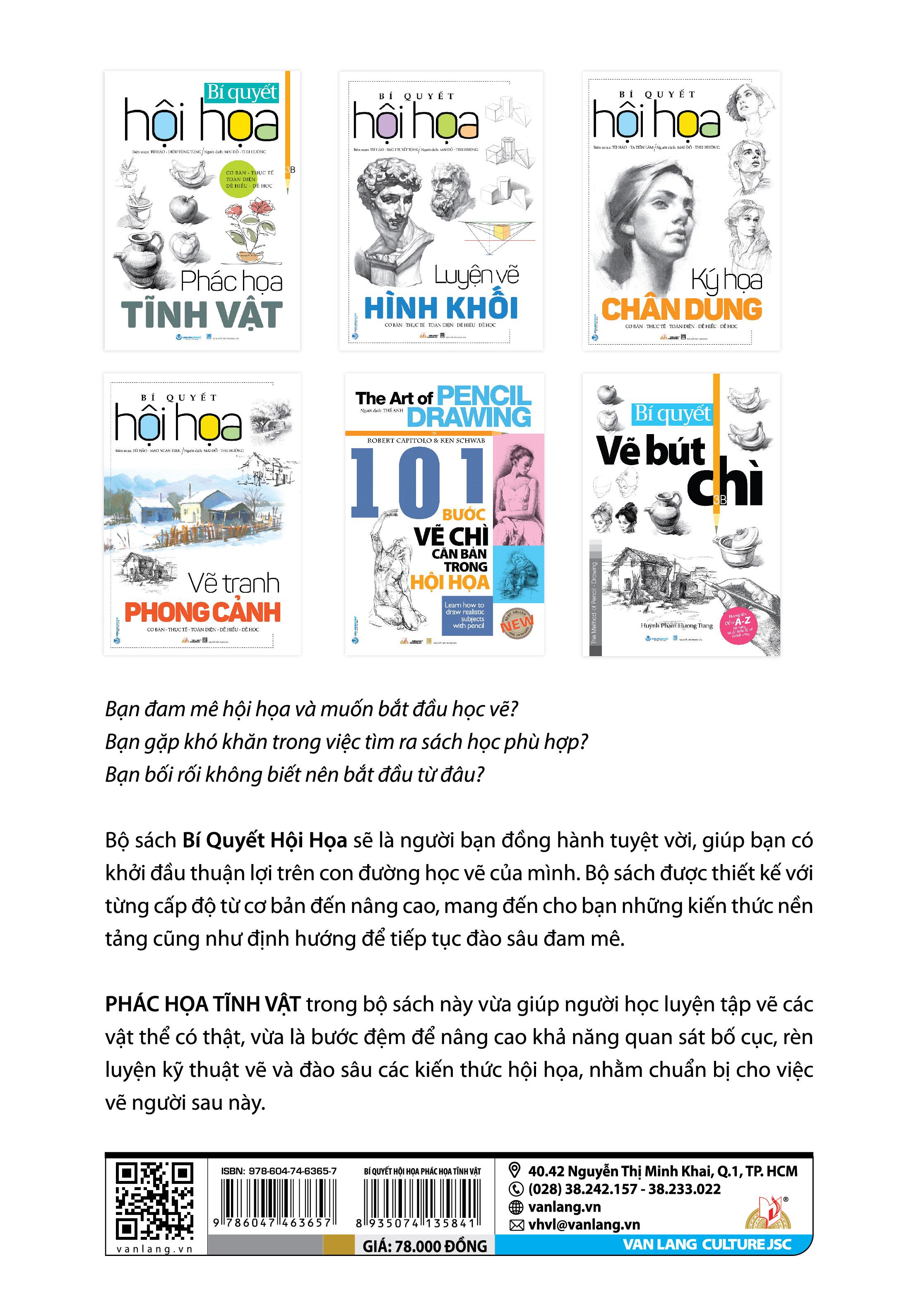 Sách Bí Quyết Hội Họa - Phác Họa Tĩnh Vật - Tái Bản