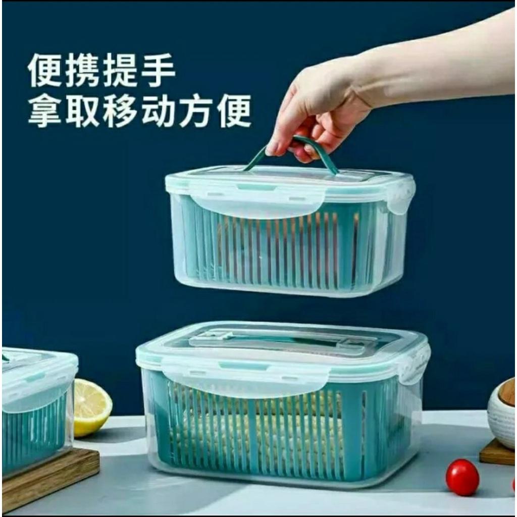 Bộ 5 Hộp Nhựa Đựng Thực Phẩm Để Tủ Lạnh Bao Gồm Rổ Bên Trong Hộp Kèm Nắp Đậy Hộp Bảo Quản Thức Ăn