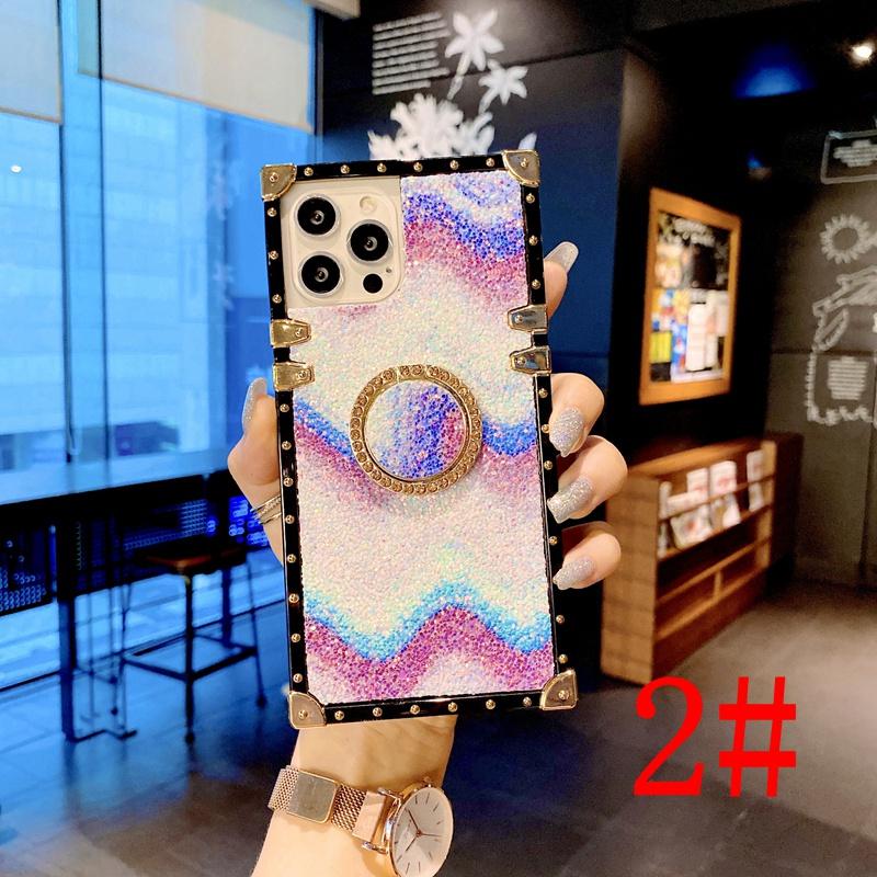 Ốp Điện Thoại Dẻo Viền Vuông Họa Tiết Vân Kim Cương Cho Iphone 13 13pro 13promax 12 12pro 12promax 11 11pro 11promax Xsmax Xr Xs X
