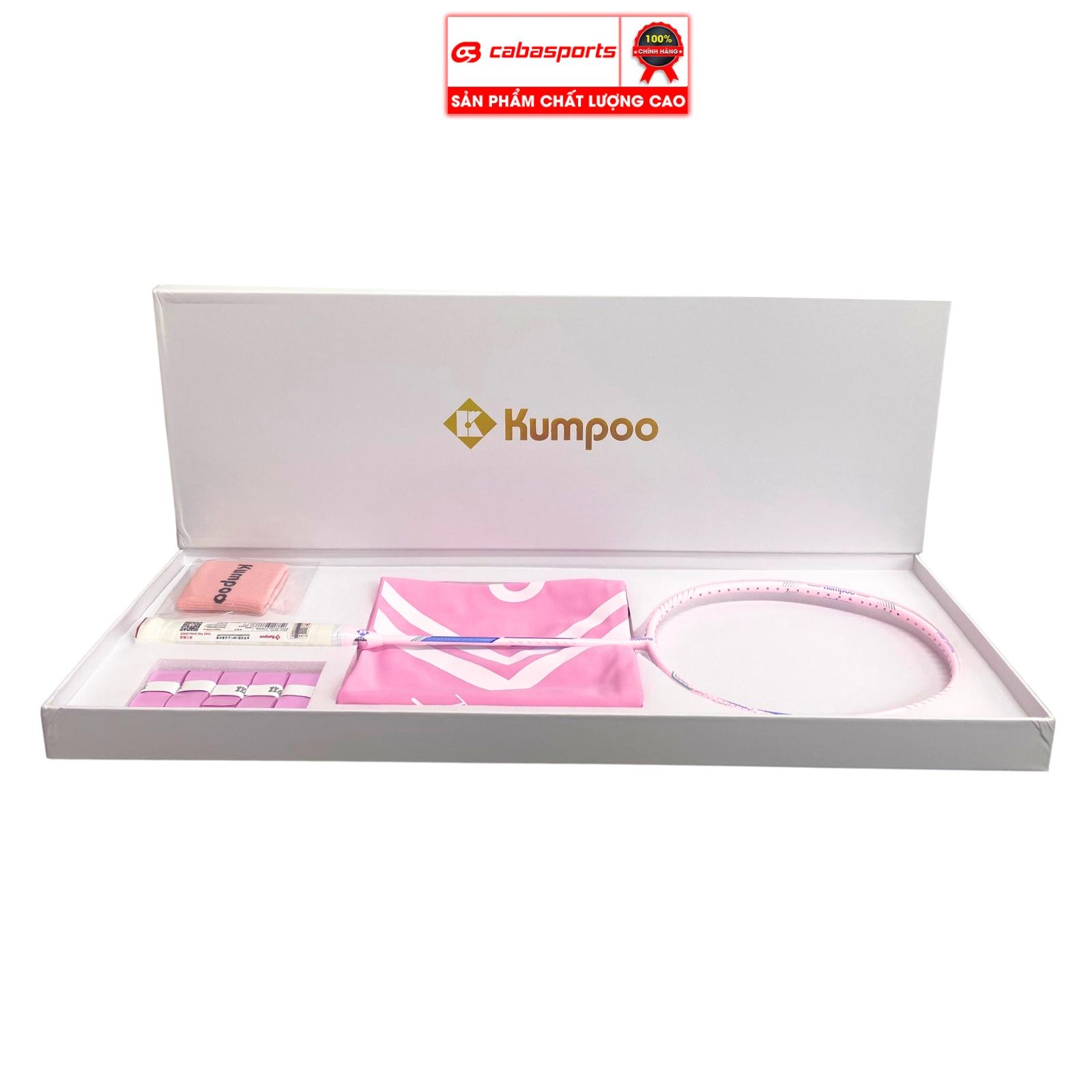 Vợt cầu lông Kumpoo Power Control PC 99 Pro Hồng nguyên hộp đựng cao cấp, vợt Kumpoo chuyên công chất lượng chính hãng kèm quà tặng Hộp vợt và túi vải và quấn cán