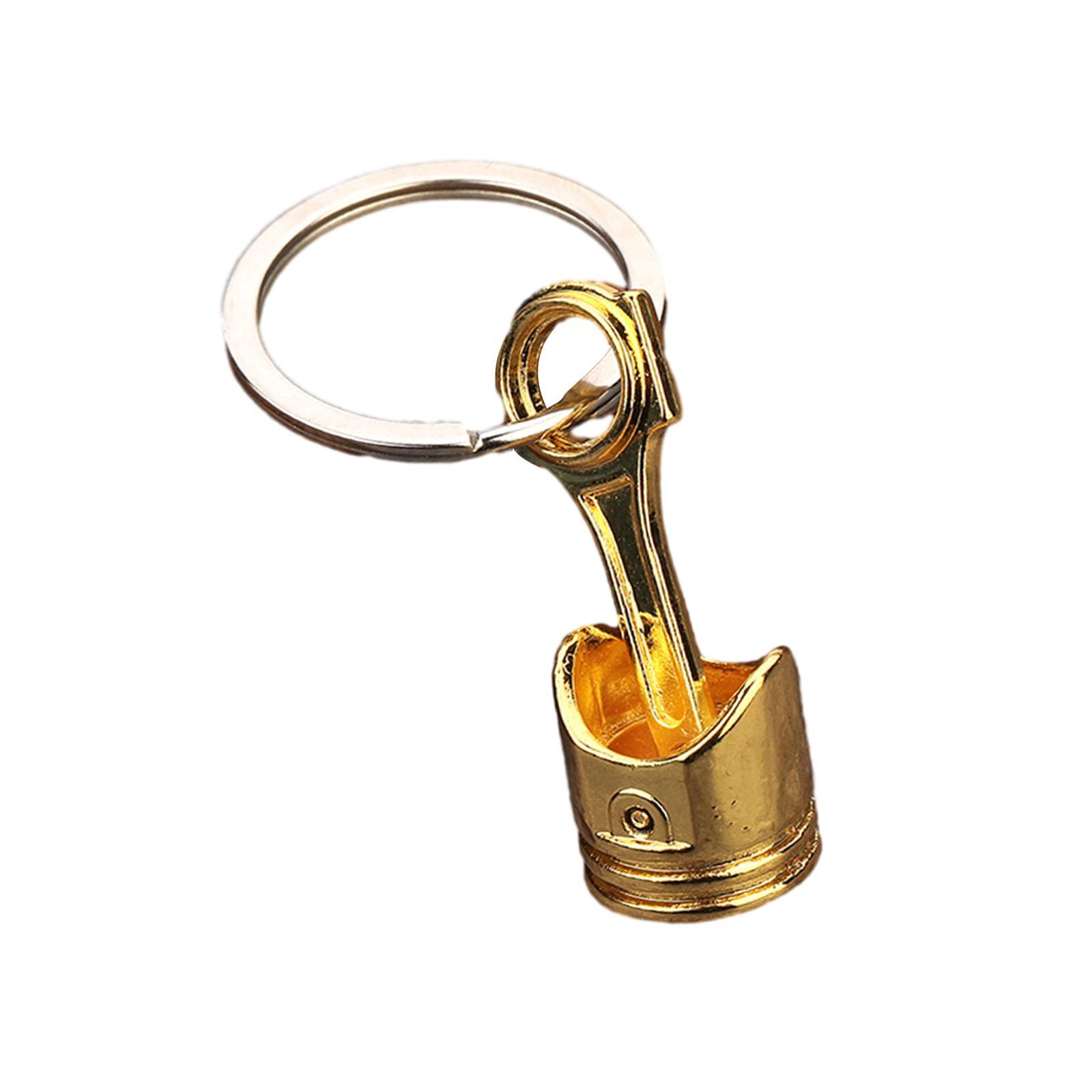 Car Engine Piston Style Keychain Keyring Auto Car Parts Key Chain Rings Zinc Alloy Car Keychain for Phone, Handbag, Purse
