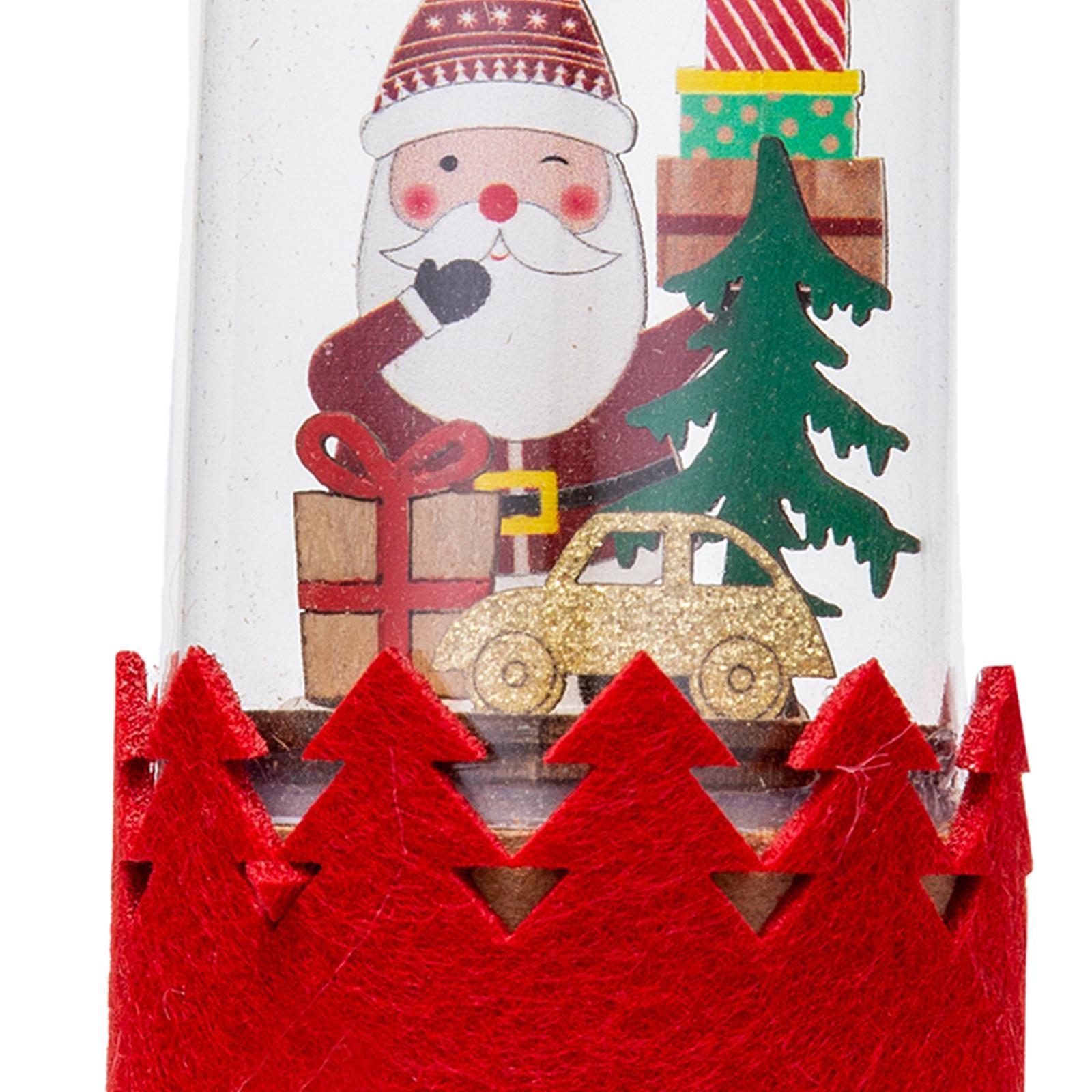 Christmas Lantern Lamp Night Light Ornament for Table Living Room Decor Santa