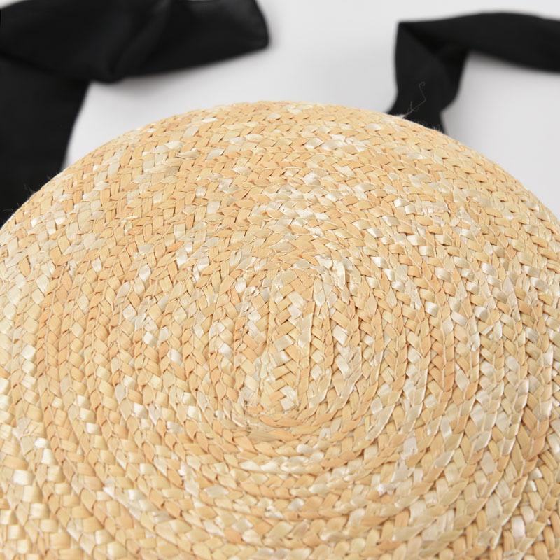 Phụ Nữ Mới Rộng Vành Miếng Vải Với Rabbion UV Bảo Vệ Ống Hút Boater Nón Size Lớn Đi Biển Vành Mùa Hè Cá Nón bán Buôn