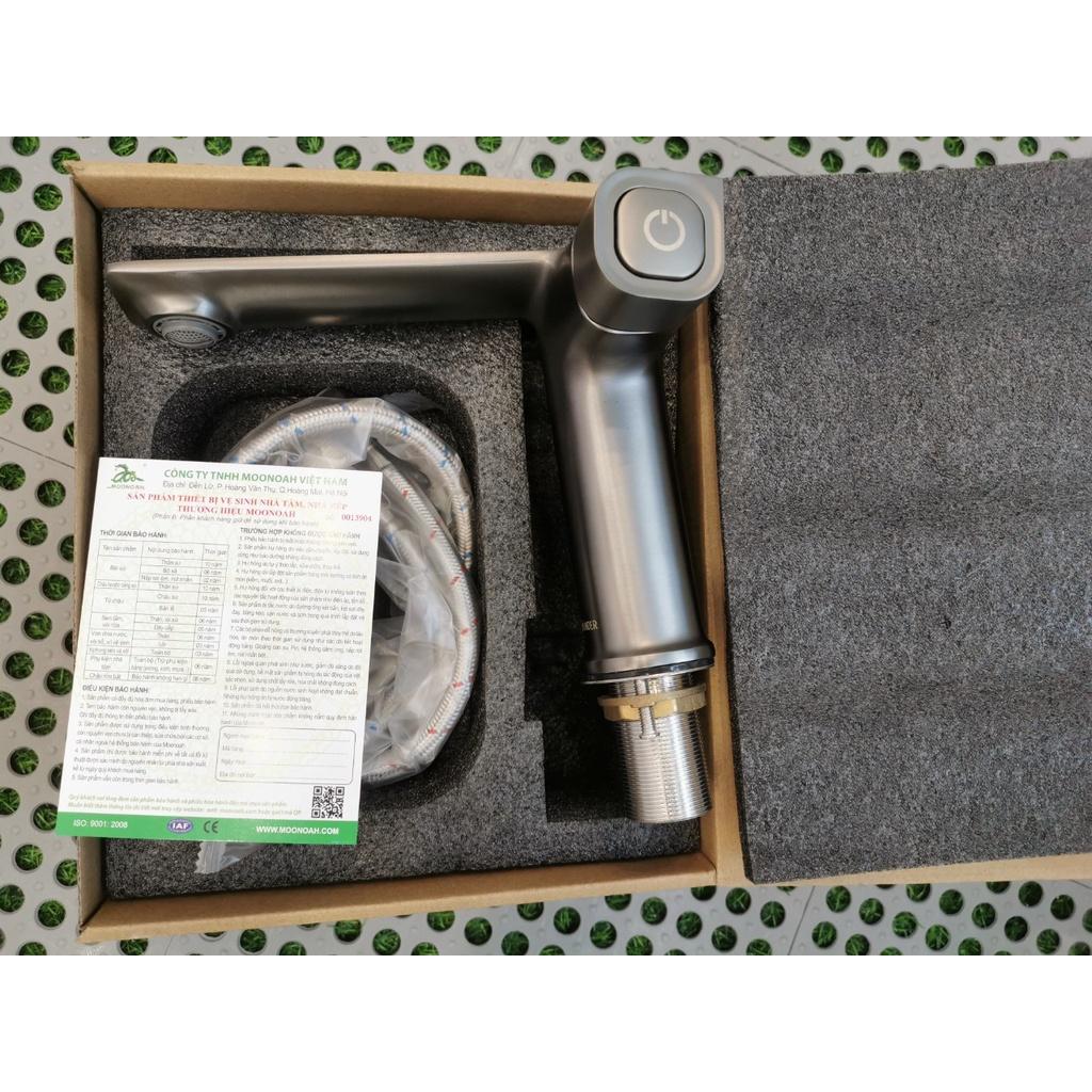 Vòi lavabo GRÜNDER ổn định nhiệt độ màu ghi xám trang nhã cao cấp
