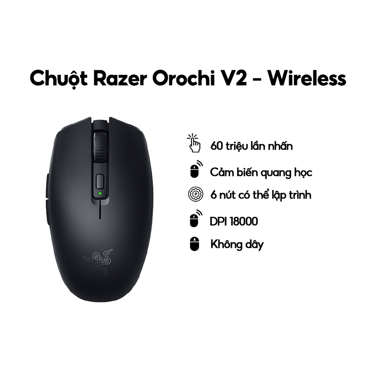 Chuột Gaming không dây Razer Orochi V2 - Hàng chính hãng