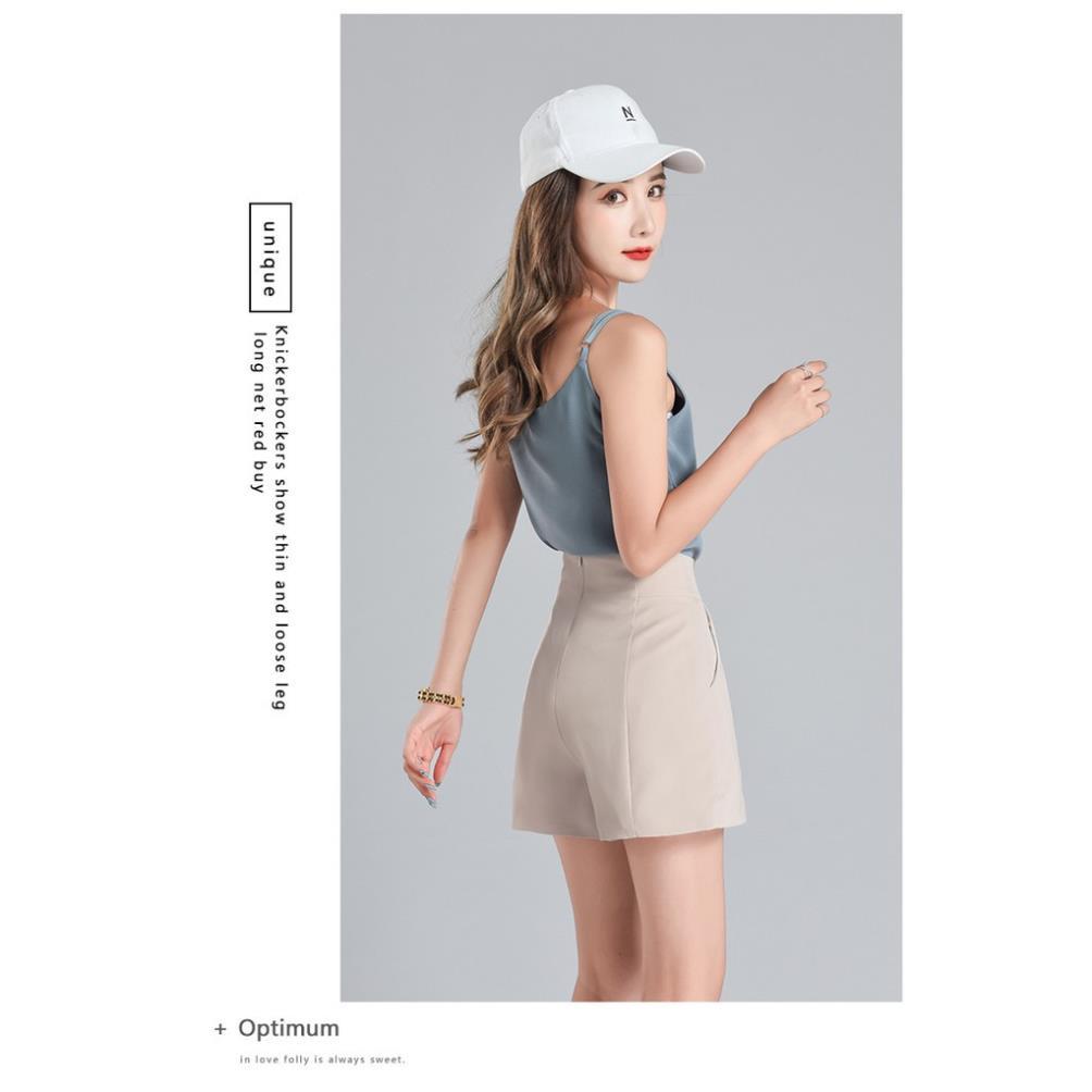 Quần short nữ cạp cao chất tuyết mưa Hana Boutique thoáng mát - QS005