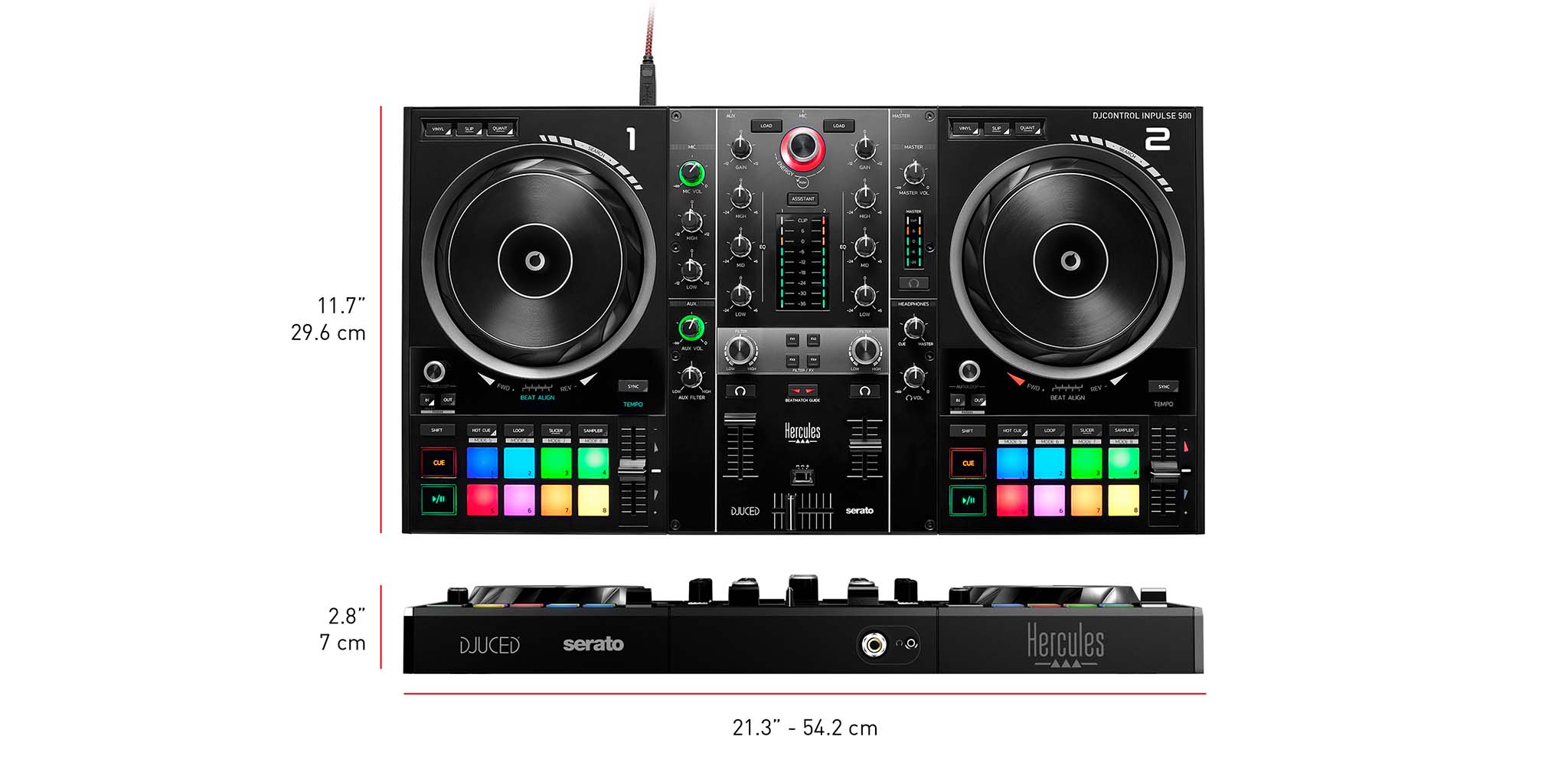 DJControl Inpulse 500 - bộ điều khiển bàn dj Hercules - HÀNG CHÍNH HÃNG