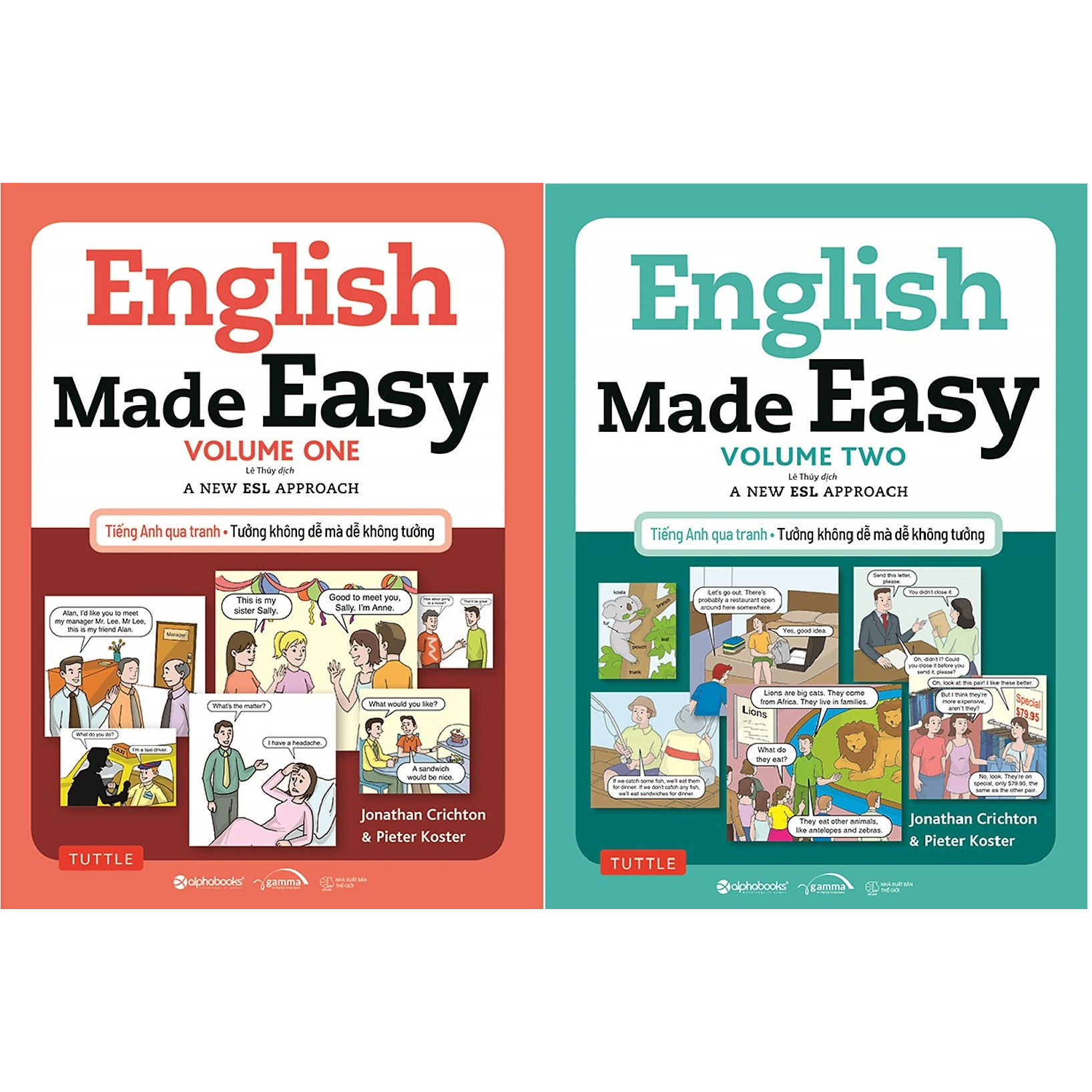 Combo Học Tiếng Anh Qua Hình Ảnh Cho Người Mới Bắt Đầu ( English Made Easy:Volume One + English Made Easy: Volume Two ) (Tặng Tickbook đặc biệt)