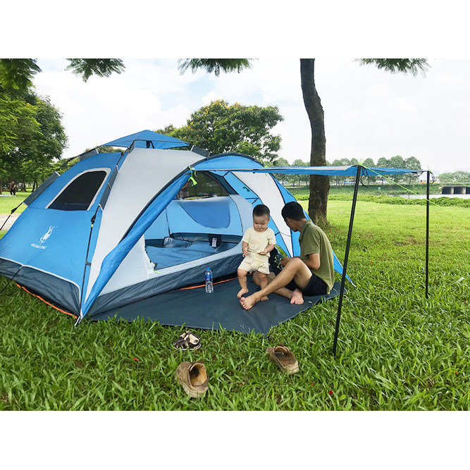 Lều cắm trại chịu mưa 2 lớp 2 phòng dành cho nhóm 3-4 người đi du lịch dã ngoại GL1668