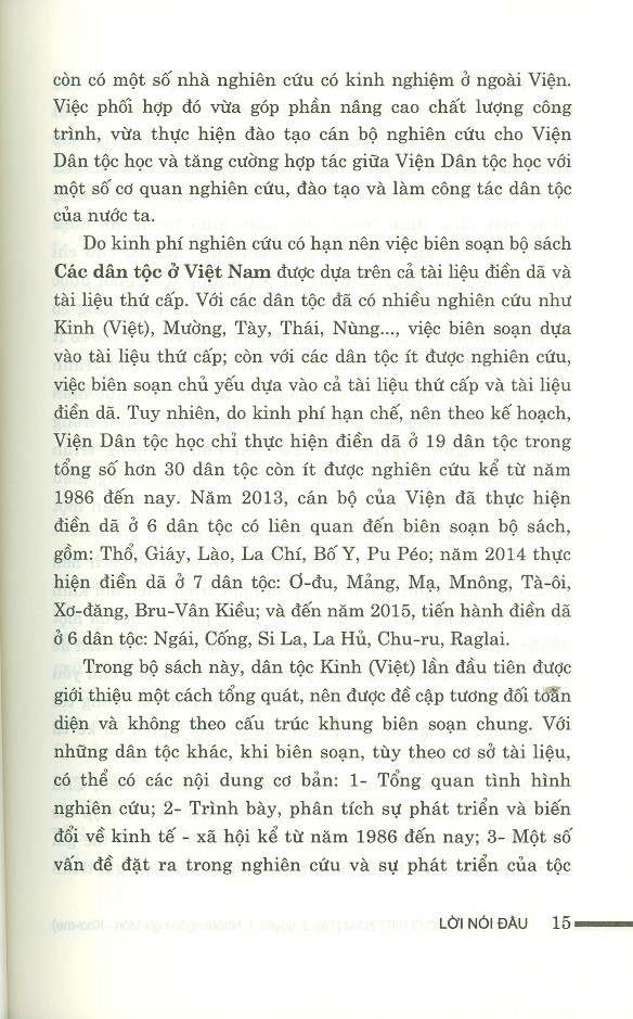 Các Dân Tộc Ở Việt Nam - Tập 1: Nhóm Ngôn Ngữ Việt - Mường