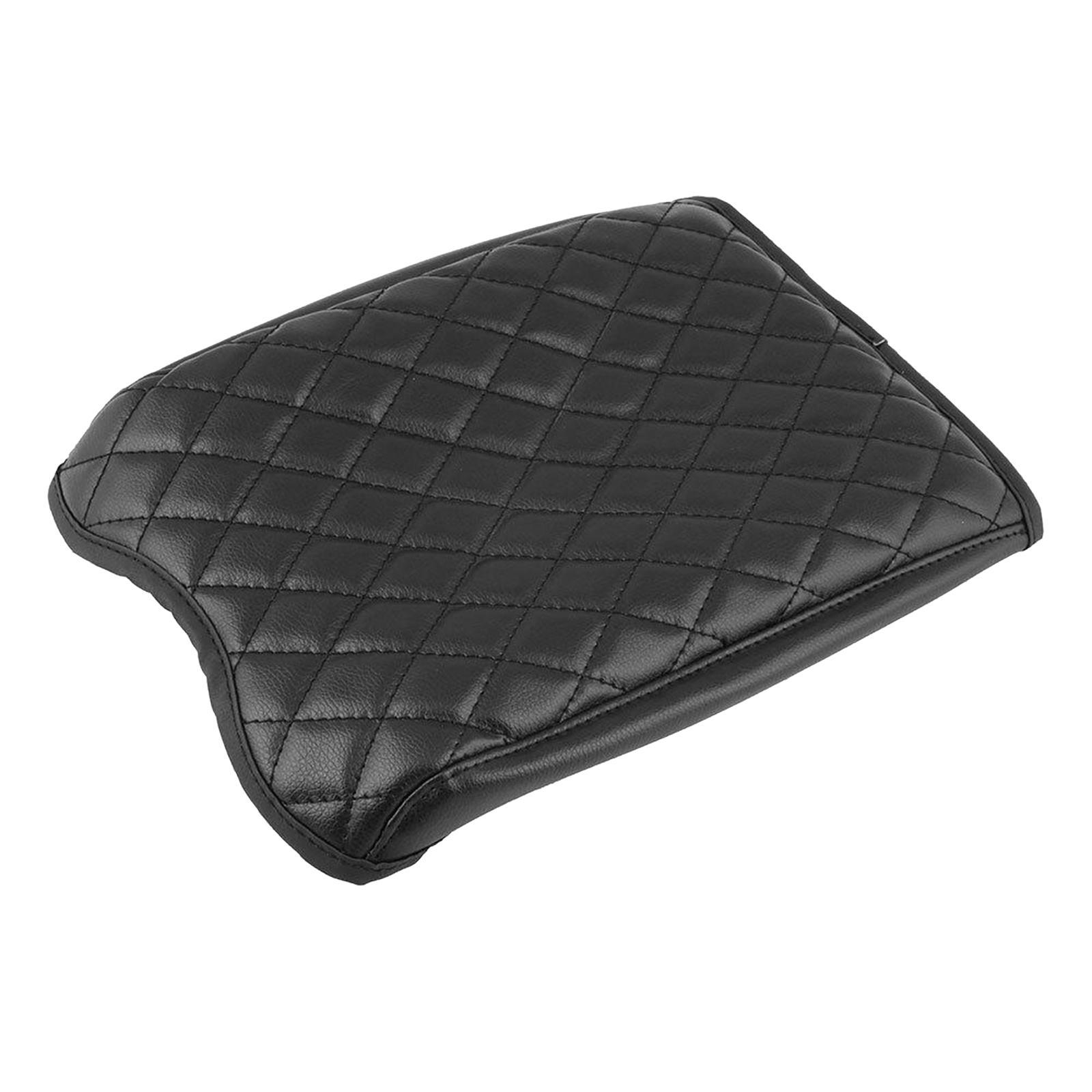 Black Car Armrest Cushion Console Box  PU Leather for