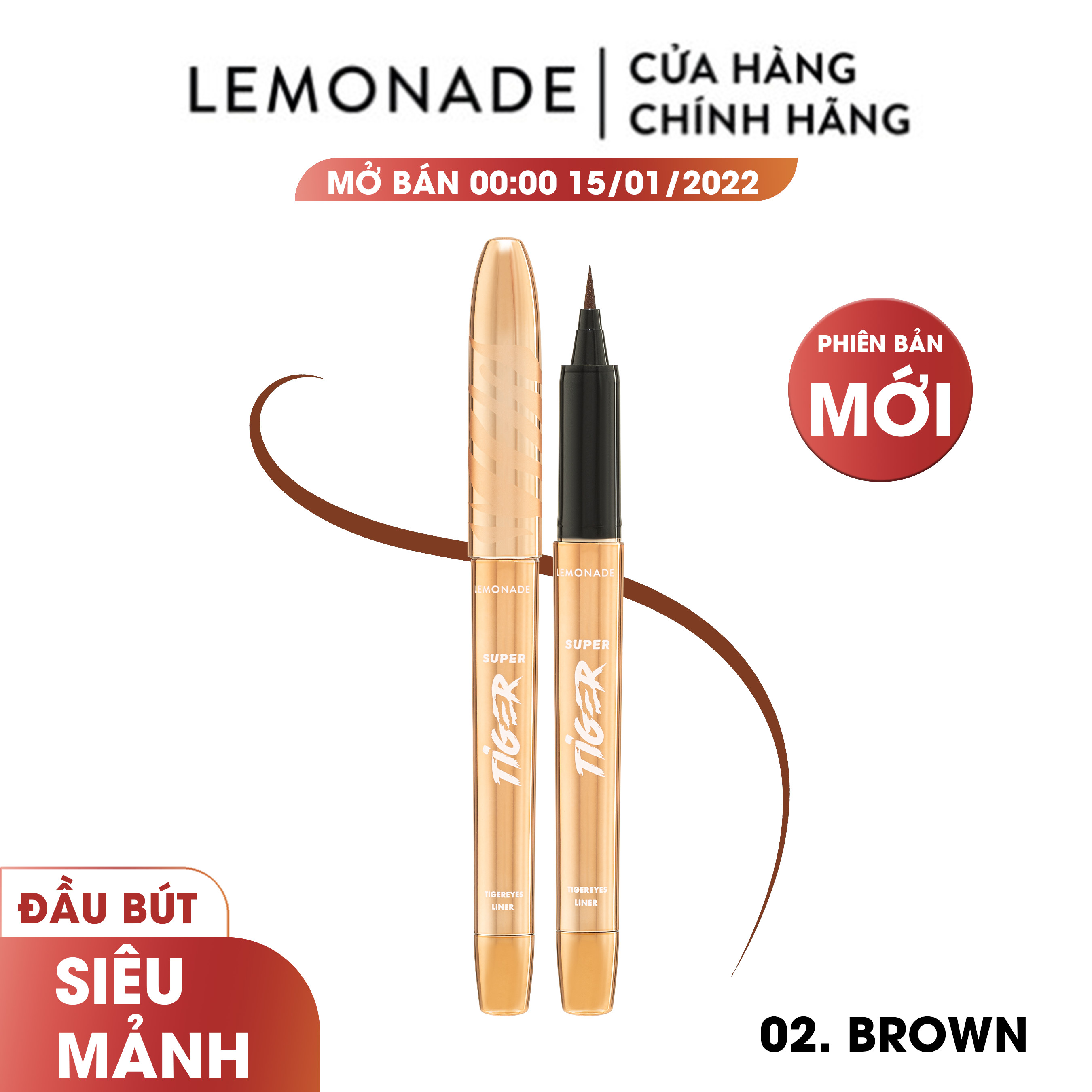 Bút kẻ mắt siêu mảnh Lemonade SuperTiger Micro Eyeliner 1g