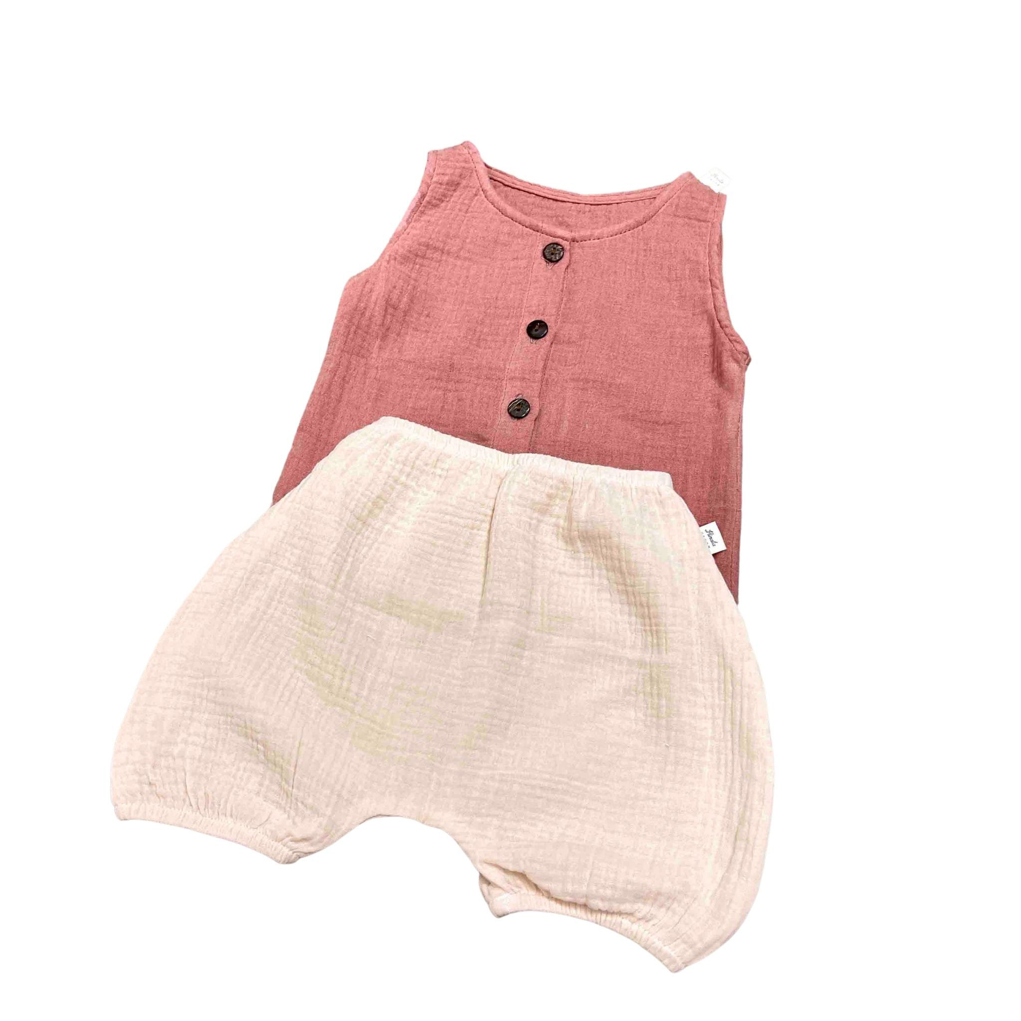 Set Muslin cọc tay Unisex cho bé HINATA - Đạt tiêu chuẩn Oeko-Tex Standard 100 BF57