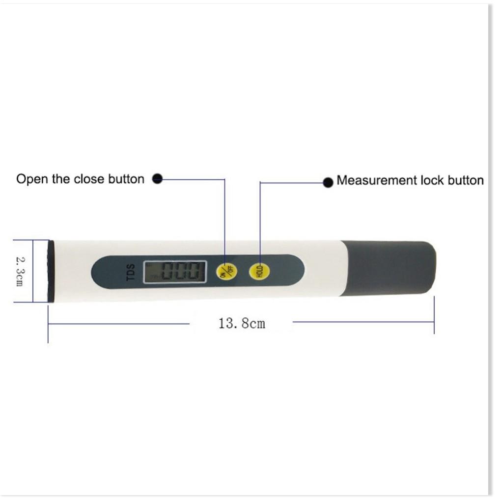 Bút đo tổng chất rắn hòa tan, đo nhiệt độ dung dịch TDS-M2 13.8cm (sài pin)