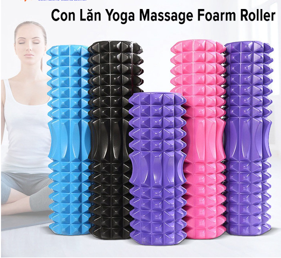 BG Con Lăn Massage Ống Lăn Dãn Cơ Foam Roller Tập Gym, Yoga, Thể Hình (hàng nhập khẩu) PURPLE