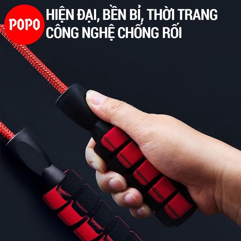 Dây nhảy cao cấp, nhảy dây thể lực thể thao thể dục giảm mỡ bụng POPO XS005 dây chống rối, chống mài mòn