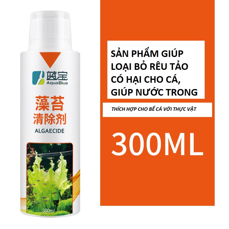 SẢN PHẨM TẨY RÊU TẢO  CHO BỂ CÁ  - ALGAECIDE-300ML- THÍCH HỢP SỬ DỤNG CHO BỂ CÁ VÀ THỰC VẬT