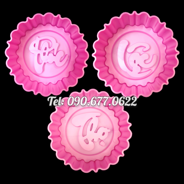 Bộ 3 khuôn ép xôi hình tròn Phúc Lộc Thọ loại 13 cm – Mã số 1732