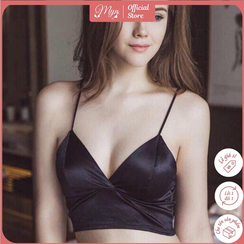 Áo Bra Phi Lụa 2 Dây Cao Cấp Sang Chảnh B264 MYN_UNDERWEAR