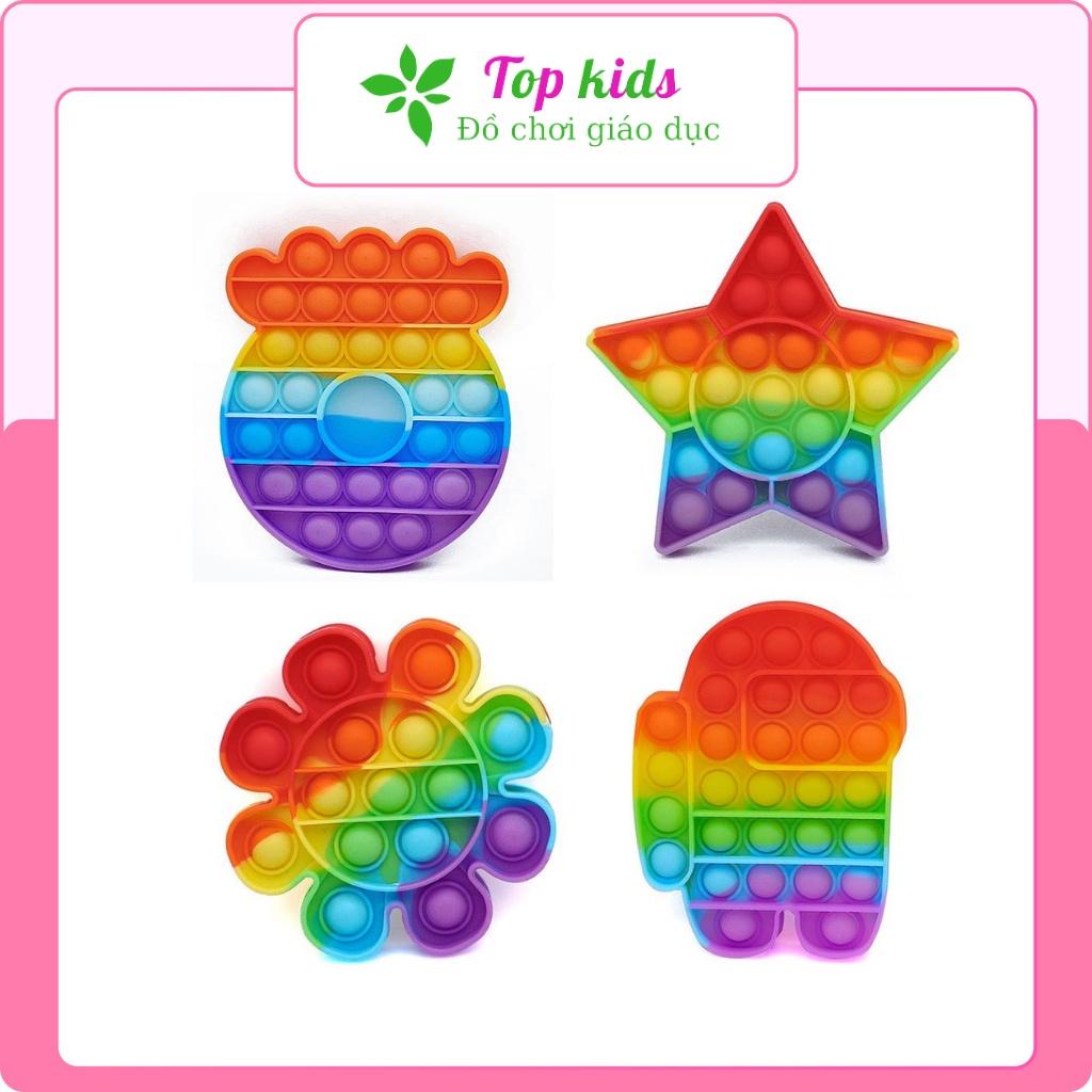 Pop it mini trò chơi xả stress đồ chơi thông minh cho bé 1 2 3 4 5 6 tuổi ấn bong bóng vui nhộn