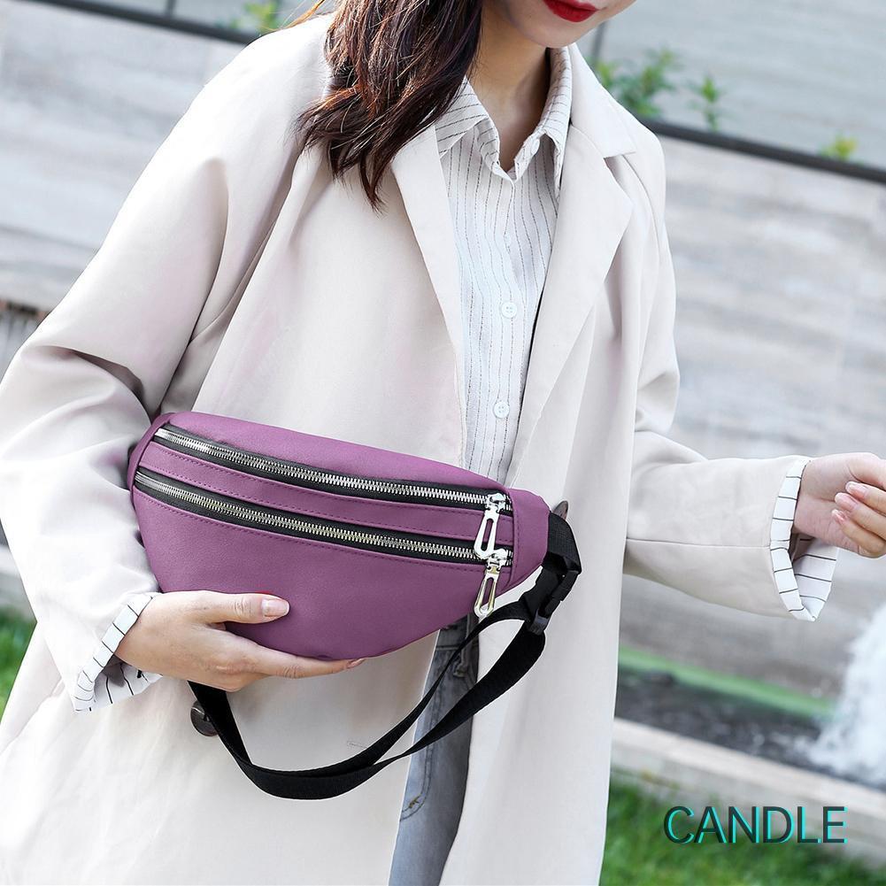 Túi Đeo Chéo Da Lộn Khóa Kéo Thời Trang Cho Nữ