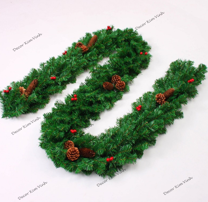 Dây Lá Thông Kết Trái B1 Trang Trí Giáng Sinh Noel