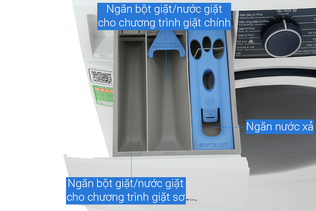 Máy Giặt Sấy Electrolux EWW1024P5WB - 10kg - Hàng Chính Hãng