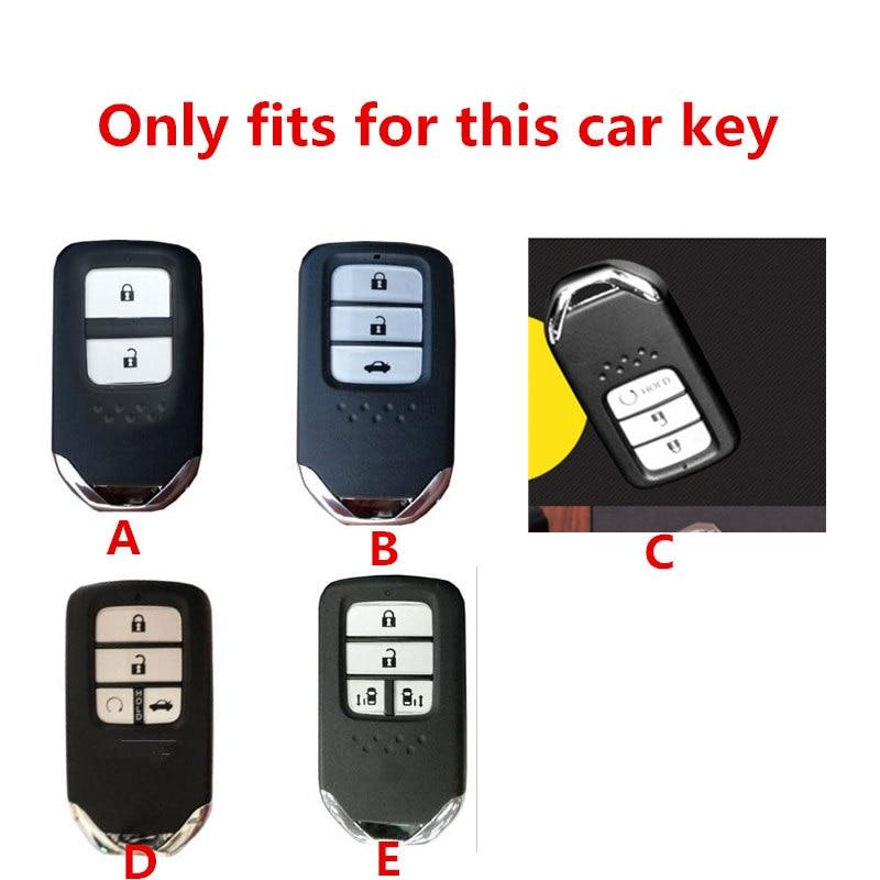 Leather Car Key Case Cover Holder Fob Suitable for HONDA 2016 2017 Pilot Accord IX X 9 10 Civic Fc Fd X 10 Fit Jazz Gk IV 4 GK 5 CRV V 5 HRV Vezel City GM 2013 2014 Odyssey RC Crv Hrv ACCORD Fit Freed with FREE Keychain Car Accessories