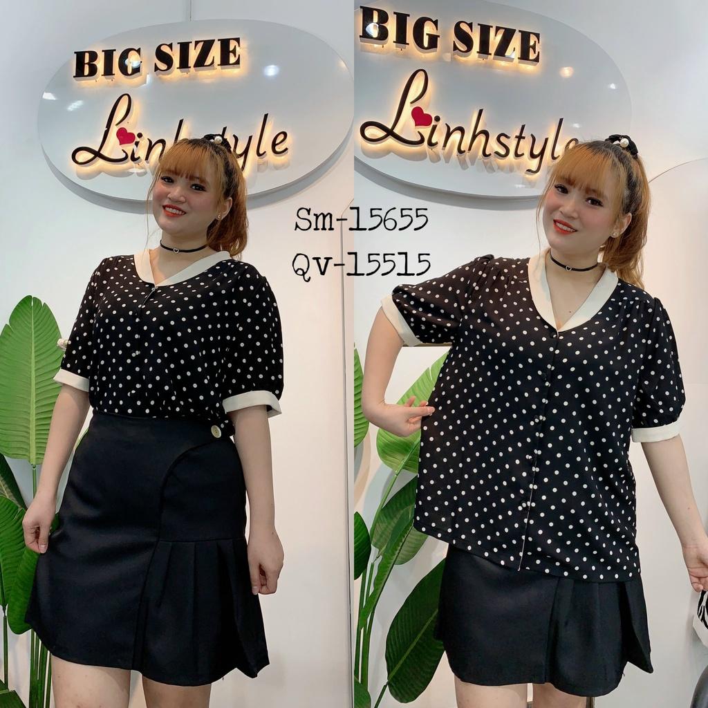 15515 Váy BIG SIZE Xếp li 1 bên QV.QC