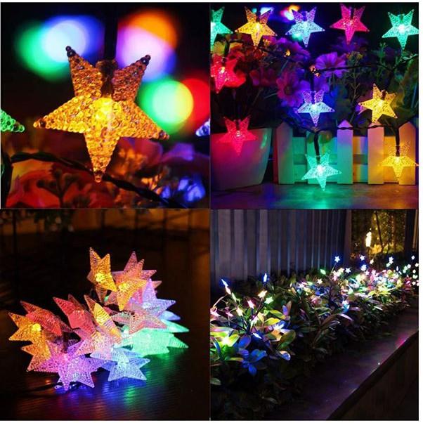 Đèn Led Trang Trí Ngôi Sao Dài 6M - 40 Bóng Chớp Màu Trang Trí Noel Lễ Tết