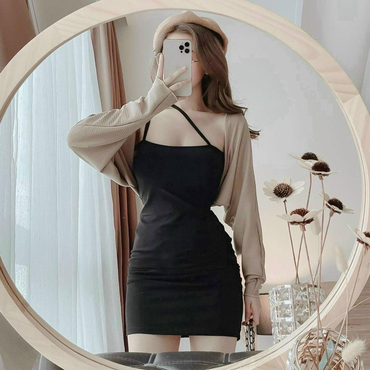 Đấm ôm body 2 dây phối ren lưới đính ngọc trai cao cấp  Đầm body đẹp