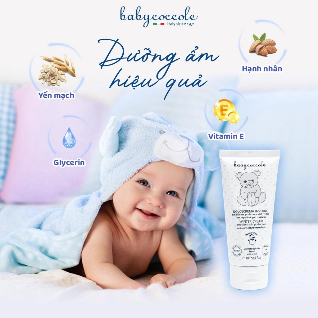 BABYCOCCOLE - Kem giữ ấm từ sáp ong và vitamin Babycoccole 75ml